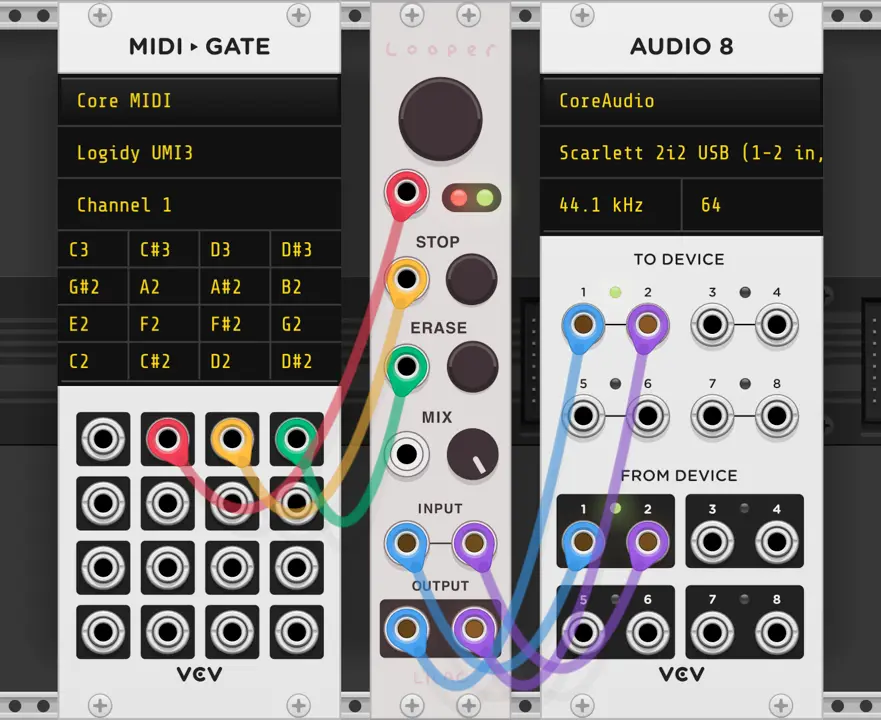 Modules included with the Lilac Loop plugin